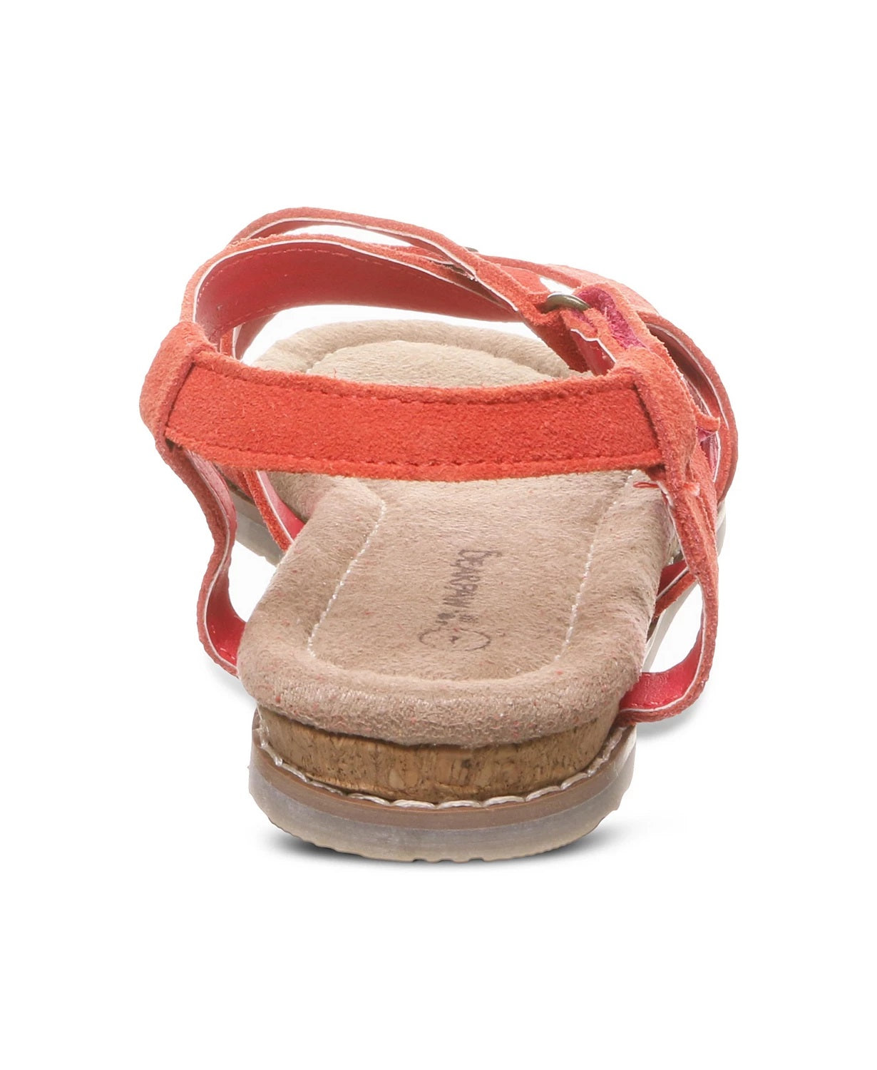 Sandálias rasteiras femininas Bearpaw Aruba vermelhas tamanho 6