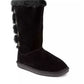 Botas altas femininas Sugar Panthea Fuzzy Winter, pretas, tamanho 8 M