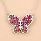 2.36 Carat Genuine Ruby and White Zircon .925 Sterling Silver Necklace