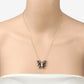 2.94 Carat Genuine Blue Sapphire and White Zircon .925 Sterling Silver Necklace