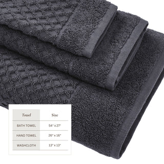 Cotton Diamond Waffle Weave Bath Towel Set - Grayson Collection