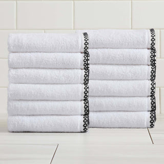Cotton Border-Stitched 6-Piece Towel Set - Valery Collection