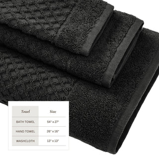 Cotton Diamond Waffle Weave Bath Towel Set - Grayson Collection