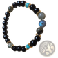Natural Amethyst and Magnetic Stone Beaded Unisex Bracelet