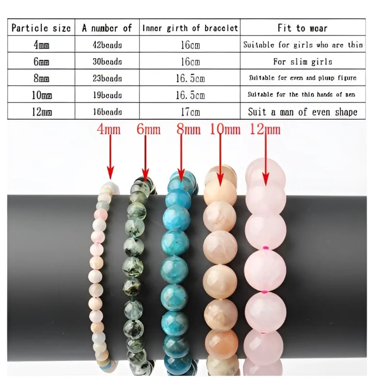 Natural Blue Apatite Polished Stone Elastic Bead Bracelet