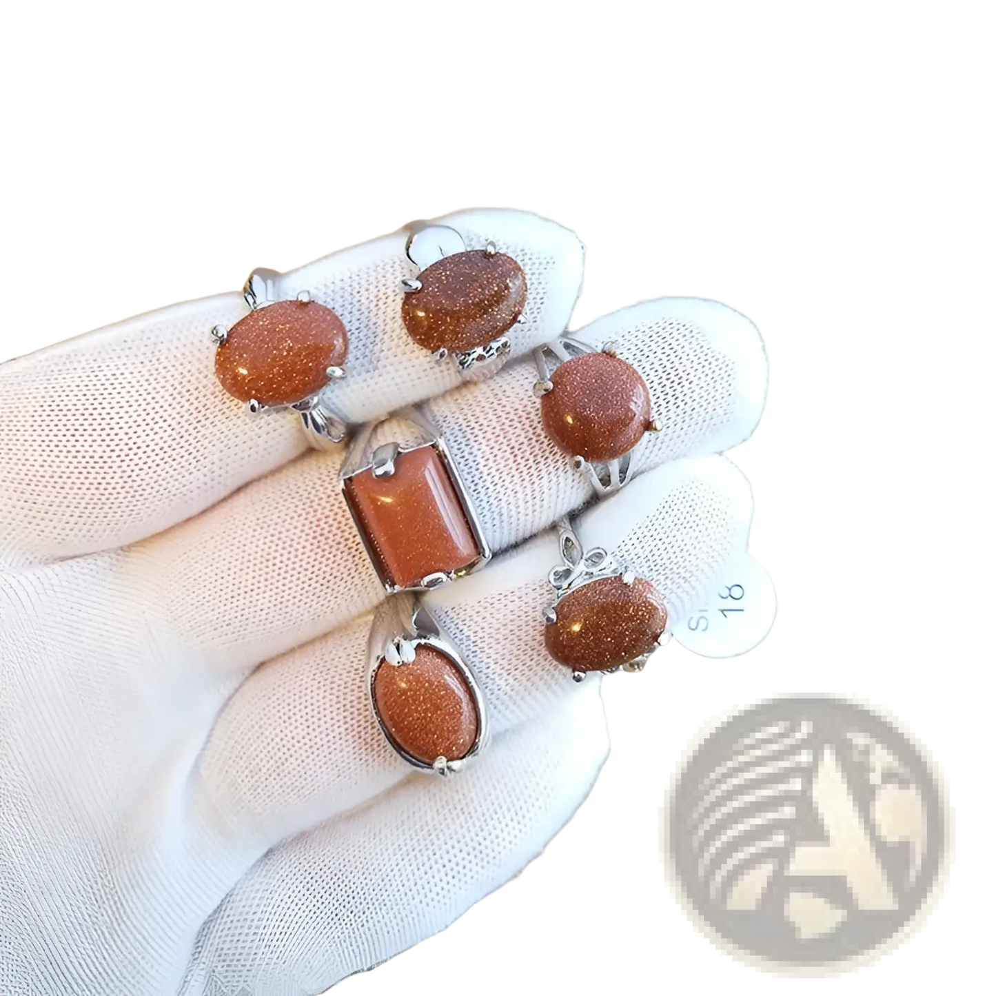 Natural Gemstone Silver Tone Statement Ring Collection