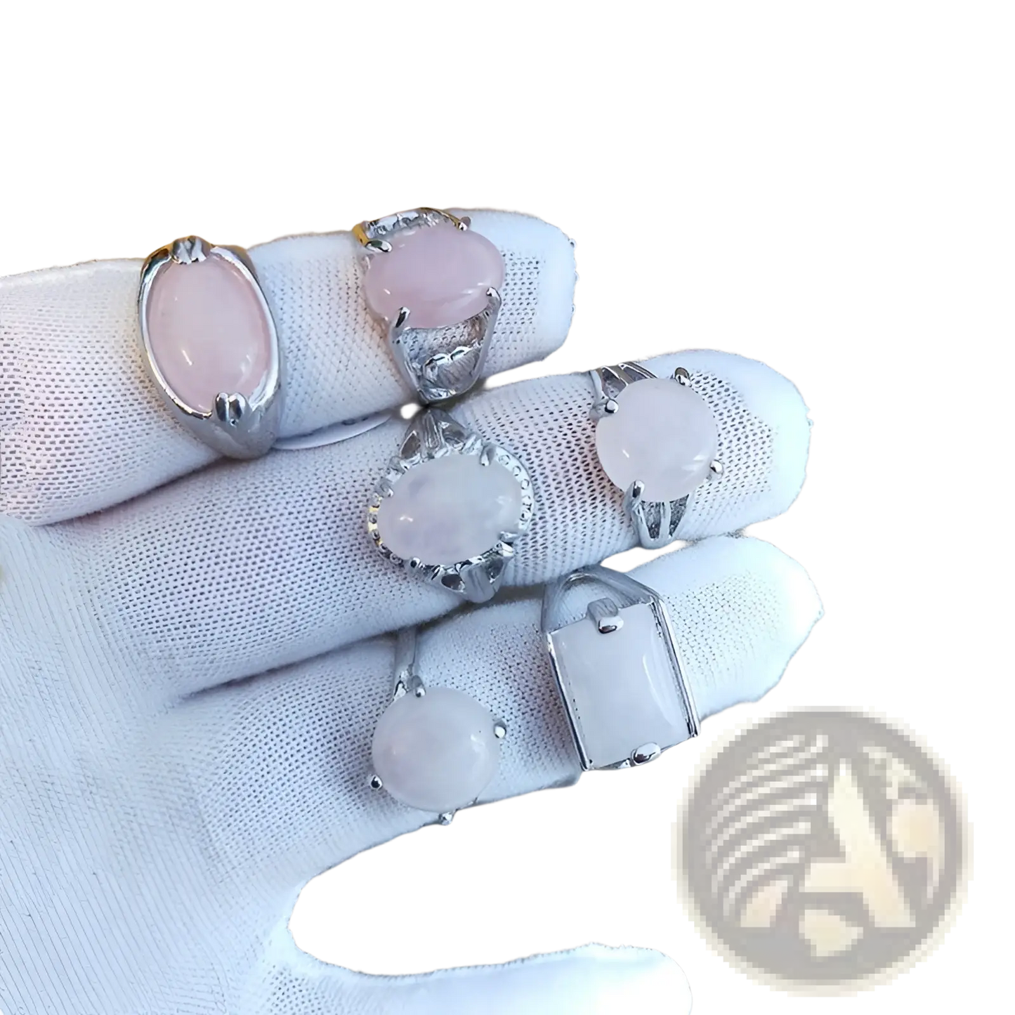 Natural Gemstone Silver Tone Statement Ring Collection