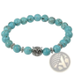 Natural Lapis Lazuli and Lava Stone Owl Charm Bracelet