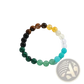 Natural Multi-gemstone Beaded Bracelet with Healing Crystals