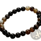 Natural Polished Gemstone and Agate Beaded Bracelet
