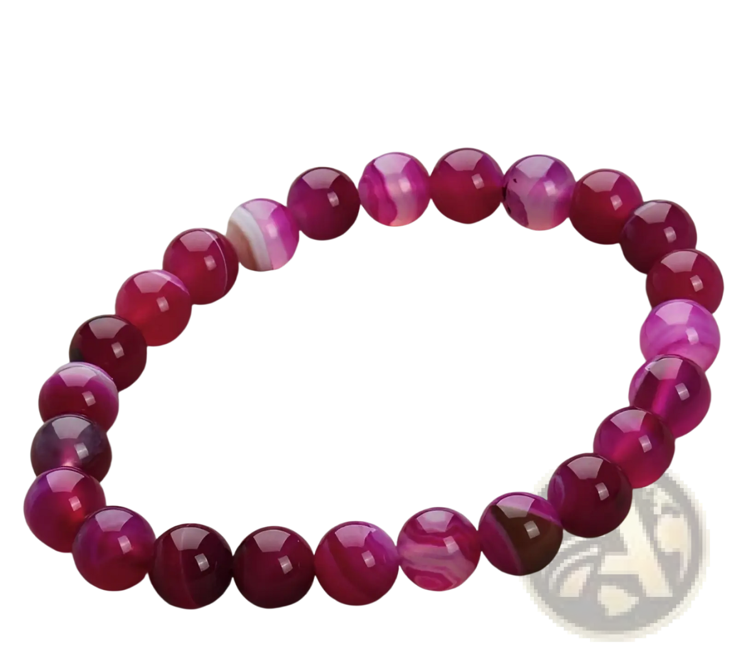 Natural Polished Gemstone and Agate Beaded Bracelet