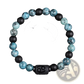 Natural Stone 12 Constellation Zodiac Obsidian Bracelet