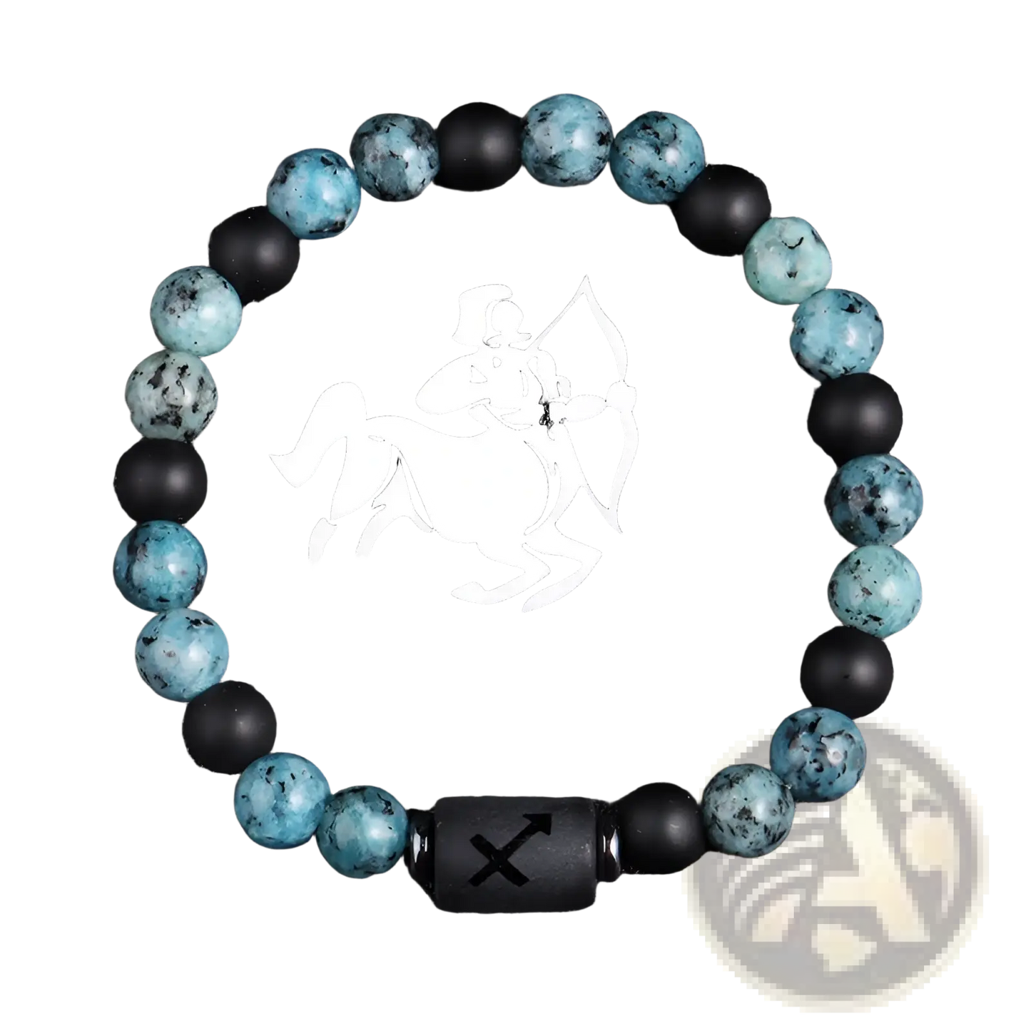 Natural Stone 12 Constellation Zodiac Obsidian Bracelet