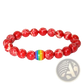 Natural Stone Rainbow Pride Accent Bead Bracelet