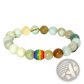 Natural Stone Rainbow Pride Accent Bead Bracelet