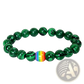 Natural Stone Rainbow Pride Accent Bead Bracelet