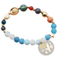 Natural Stone Twelve Zodiac Constellation Beaded Bracelet