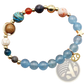 Natural Stone Twelve Zodiac Constellation Beaded Bracelet