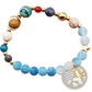 Natural Stone Twelve Zodiac Constellation Beaded Bracelet