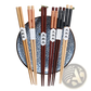Natural Wood Chopsticks with Textured Hand Grips