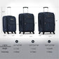 Navy Blue Softside Expandable 3 Piece Spinner Luggage Set