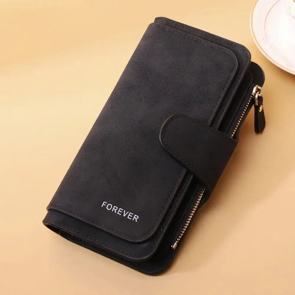 Women's Forever Suede Trifold Buckle Wallet