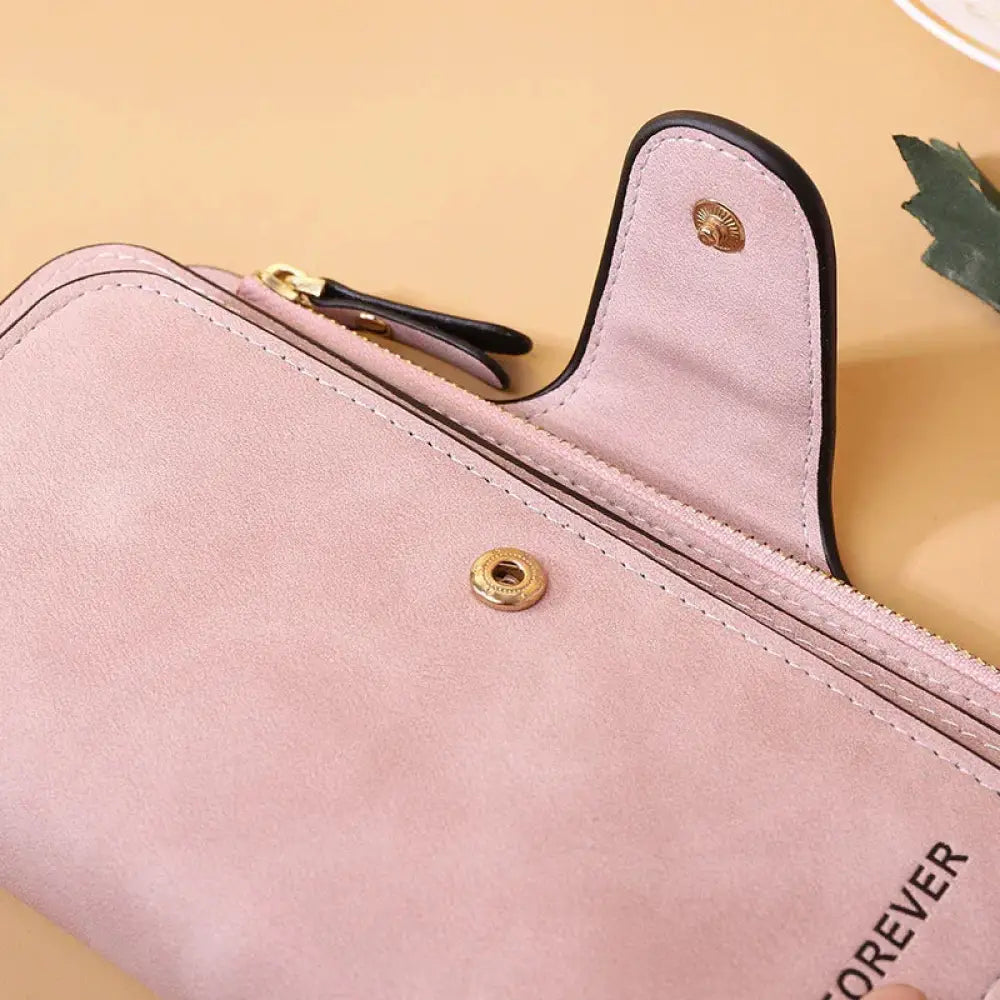 Women's Forever Suede Trifold Buckle Wallet