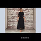 Mesh Patchwork Maxi Dress with Pockets and Sheer Accents