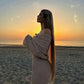 Shimmering one Shoulder Knit Maxi Beach Dress