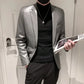 Men's Slim Fit Korean Polo Collar Pu Leather Jacket