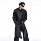Men's V-neck Slim Fit Zipper Leather Bomber Jacket