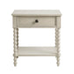 Nightstand With 1 Drawer And Turned Legs