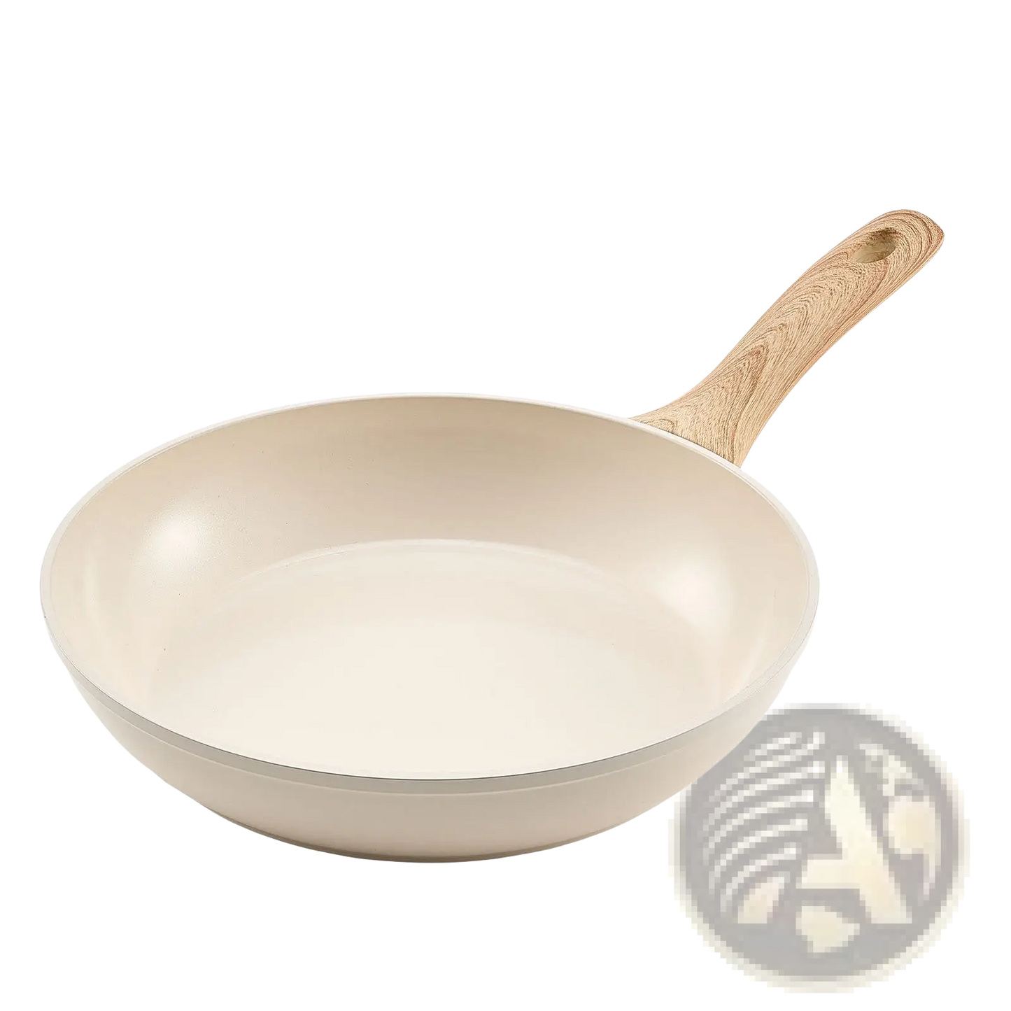 Nonstick Ceramic Frying Pan Set 3 Piece Beige