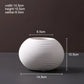 Nordic White Ribbed Ceramic Vase for Modern Home Decor