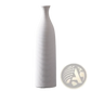 Nordic White Ribbed Ceramic Vase for Modern Home Decor