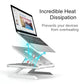 Adjustable Ergonomic Folding Laptop Stand with Phone Holder