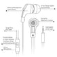 Fones de ouvido estéreo intra-auriculares NoiseHush Premium Bass com microfone em linha