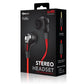 Fones de ouvido estéreo intra-auriculares NoiseHush Premium Bass com microfone em linha