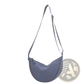 Nylon Dumpling Messenger Bag Curved Crossbody Strap
