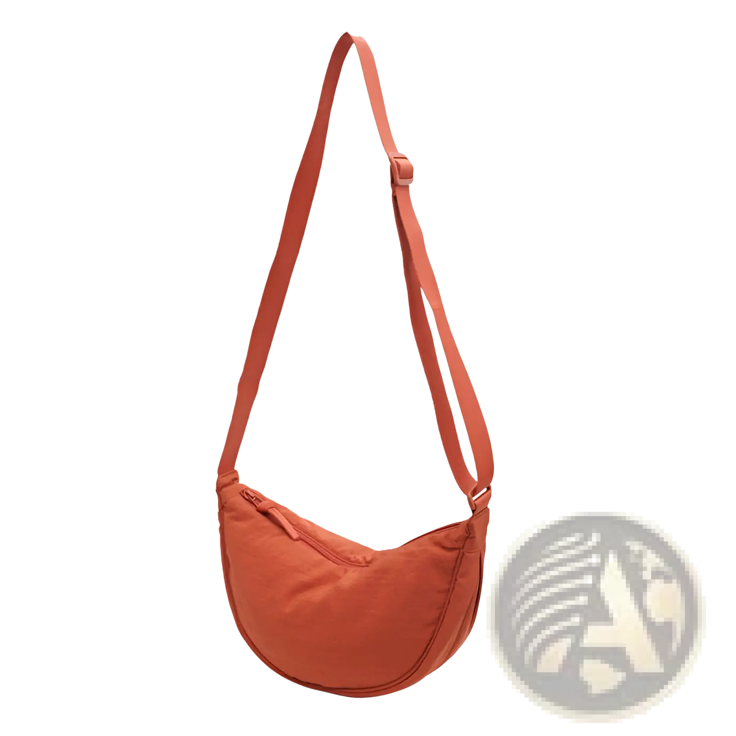 Nylon Dumpling Messenger Bag Curved Crossbody Strap