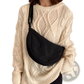 Nylon Dumpling Messenger Bag Curved Crossbody Strap