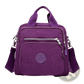 Nylon Messenger Bag Multi Zipper Canvas Backpack