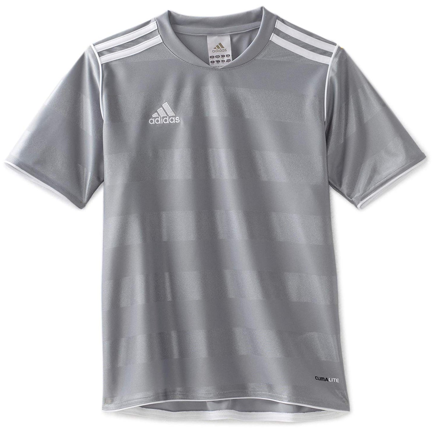 Camiseta Adidas Tabela 11 Infantil Prata/Branco Tamanho Juvenil