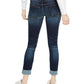 Calça jeans skinny Indigo Rein Junior, cintura média, com três botões, azul, tamanho 5