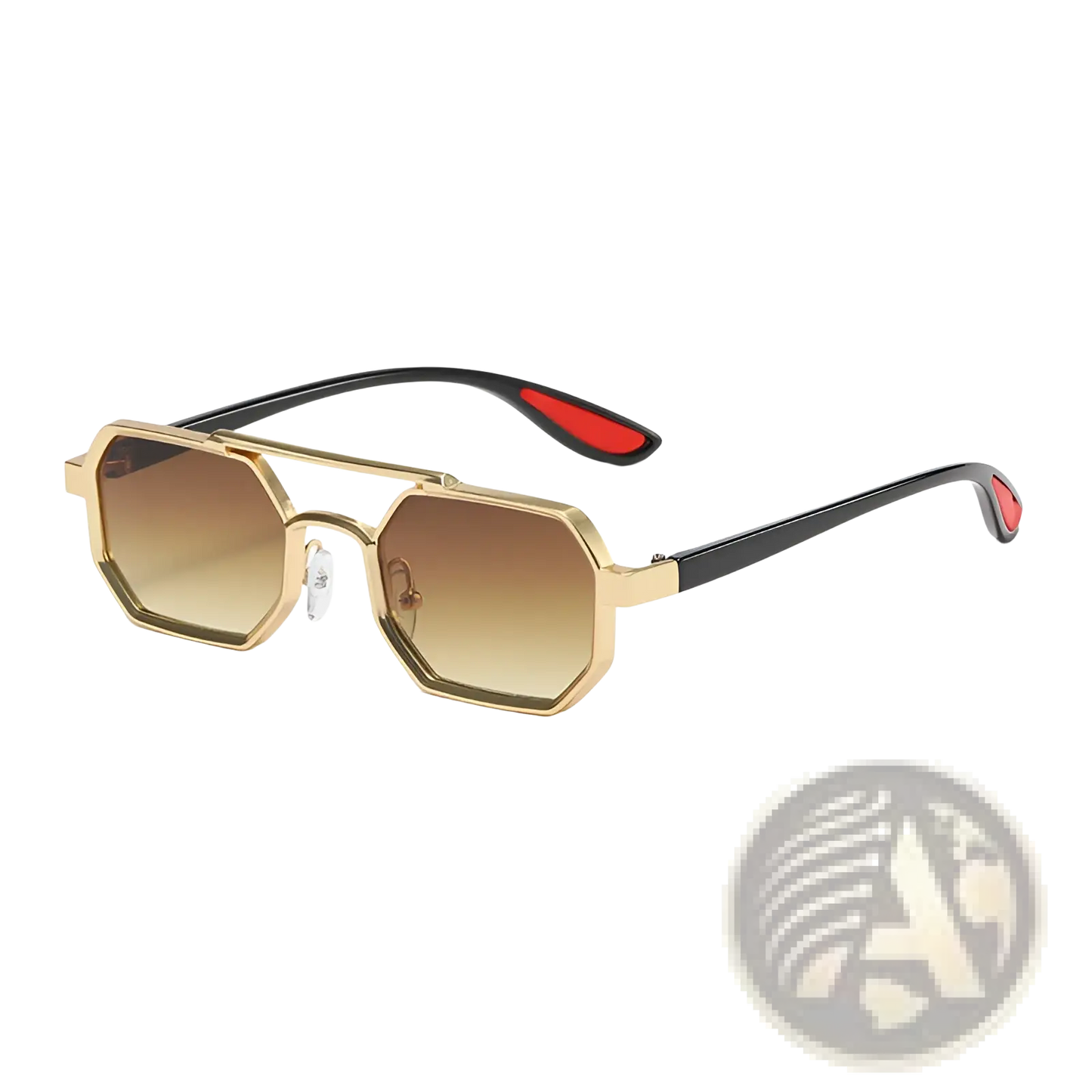 Octagonal Metal Steampunk Uv400 Fashion Sunglasses
