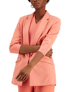 Blazer feminino masculino INC tamanhos regulares e pequenos rosa tamanho médio