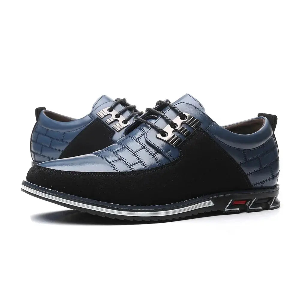 Men's British Two-tone Leather Dress Shoes