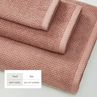 Cotton Textured Bath Towel Set - Acacia Collection