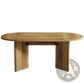 Oval Wooden Dining Table 63 Inch Rustic Pedestal Base