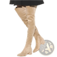 Over the Knee Suede Boots with Low Block Heel